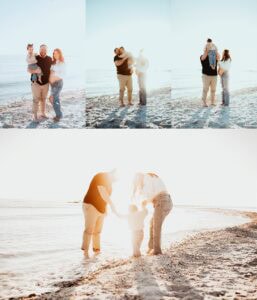 tampa, family of three, beach, maternity