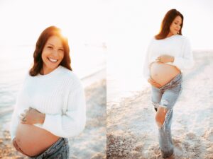tampa, family of three, beach, maternity