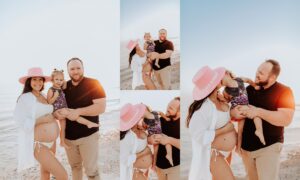 tampa, family of three, beach, maternity