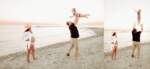 tampa, family of three, beach, maternity