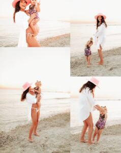 tampa, family of three, beach, maternity